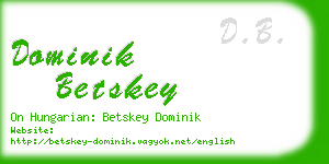 dominik betskey business card